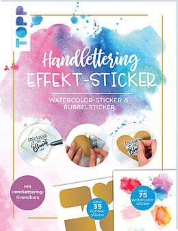 Kartonierter Einband Handlettering Effekt-Stickerbuch von Ludmila Blum, frechverlag