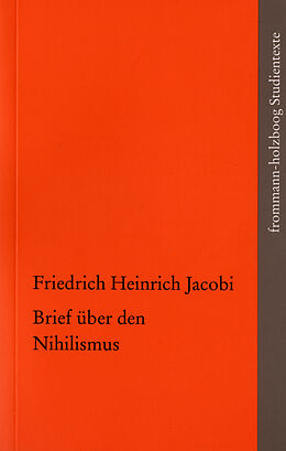Kartonierter Einband Brief über den Nihilismus von Friedrich Heinrich Jacobi