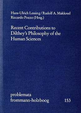 eBook (pdf) Recent Contributions to Dilthey's Philosophy of the Human Sciences de 