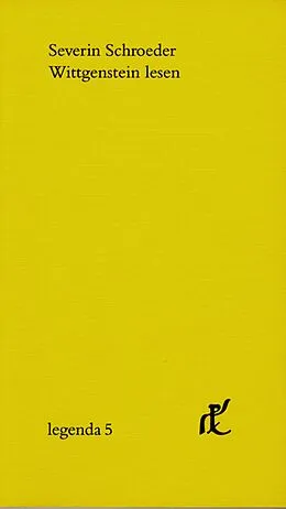 E-Book (pdf) Wittgenstein lesen von Severin Schroeder