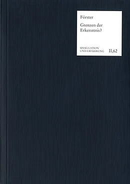 E-Book (pdf) Grenzen der Erkenntnis? von Eckart Förster