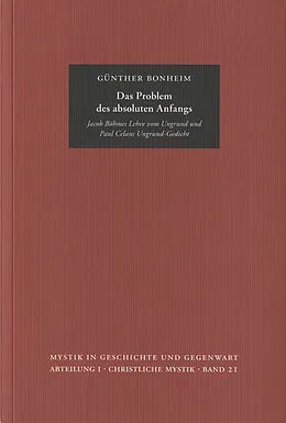 E-Book (pdf) Das Problem des absoluten Anfangs von Günther Bonheim