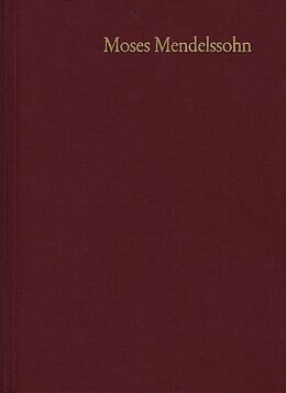 E-Book (pdf) Moses Mendelssohn: Gesammelte Schriften. Jubiläumsausgabe / Band 1: Schriften zur Philosophie und Ästhetik I von Moses Mendelssohn
