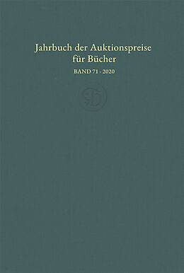 Fester Einband Jahrbuch der Auktionspreise für Bücher, Handschriften und Autographen von 
