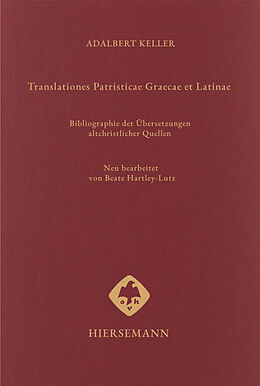 Kartonierter Einband Translationes Patristicae Graecae et Latinae von Adalbert Keller