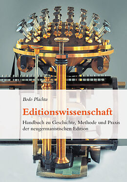 Fester Einband Editionswissenschaft von Bodo Plachta