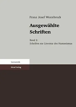 E-Book (pdf) Ausgewählte Schriften von Franz Josef Worstbrock