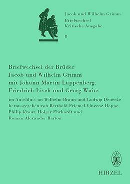 E-Book (pdf) Briefwechsel der Brüder Jacob und Wilhelm Grimm mit Johann Martin Lappenberg, Friedrich Lisch und Georg Waitz von 