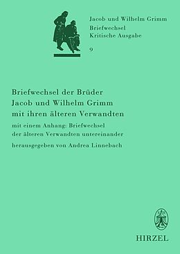 E-Book (pdf) Briefwechsel der Brüder Jacob und Wilhelm Grimm mit ihren älteren Verwandten von 