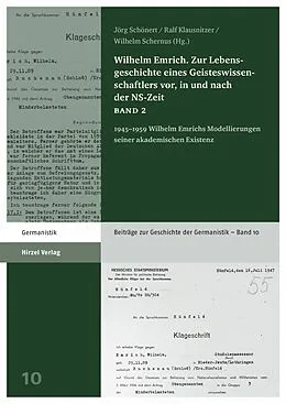 E-Book (pdf) Wilhelm Emrich. Zur Lebensgeschichte eines Geisteswissenschaftlers vor, in und nach der NS-Zeit von 
