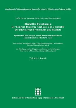 E-Book (pdf) Bauhütten-Forschungen. Der Simrock-Boisserée-Nachlass von Stefan Bürger, Johannes Sander, Anne-Christine Brehm