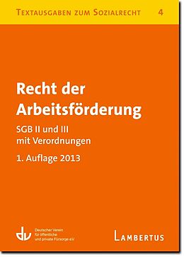 Paperback Recht der Arbeitsförderung - SGB II und III mit Verordnungen von 