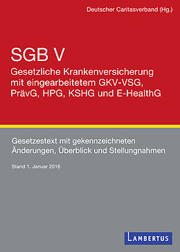E-Book (pdf) SGB V - Gesetzliche Krankenversicherung mit eingearbeitetem GKV-VSG, PrävG, HPG, KHSG und E-HealthG von 