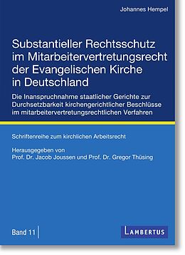 E-Book (pdf) Hempel - Substantieller Rechtsschutz im Mitarbeitervertretungsrecht der Evangelischen Kirche in Deutschland von Johannes Hempel