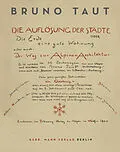 E-Book (pdf) Die Auflösung der Städte von Bruno Taut