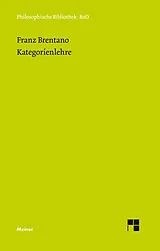 Fester Einband Kategorienlehre von Franz Brentano