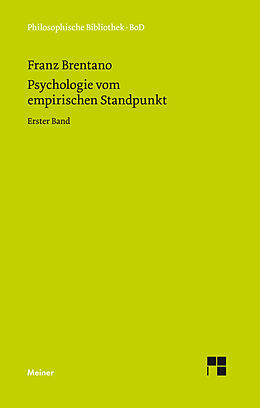 Fester Einband Psychologie vom empirischen Standpunkt. Erster Band von Franz Brentano