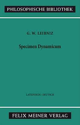 Kartonierter Einband Specimen Dynamicum von Gottfried Wilhelm Leibniz