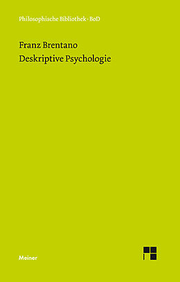 Fester Einband Deskriptive Psychologie von Franz Brentano