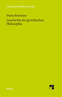 Fester Einband Geschichte der griechischen Philosophie von Franz Brentano