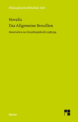 Fester Einband Das Allgemeine Brouillon von Novalis