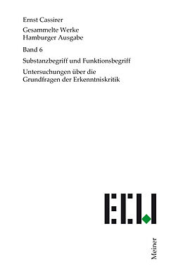 Fester Einband Substanzbegriff und Funktionsbegriff von Ernst Cassirer