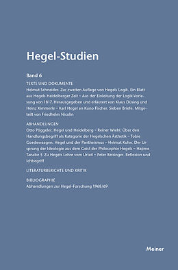 Kartonierter Einband Hegel-Studien Band 6 von 