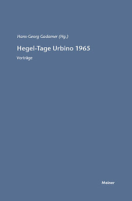 Kartonierter Einband Hegel-Tage Urbino 1965 von 