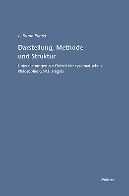 Kartonierter Einband Darstellung, Methode und Struktur von Lorenz B. Puntel