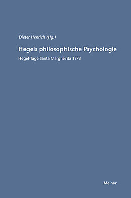 Kartonierter Einband Hegels philosophische Psychologie von 