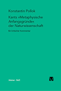 Kartonierter Einband Kants »Metaphysische Anfangsgründe der Naturwissenschaft« von Konstantin Pollok