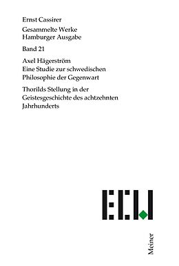 E-Book (pdf) Axel Hägerström. Eine Studie zur schwedischen Philosophie der Gegenwart von Ernst Cassirer