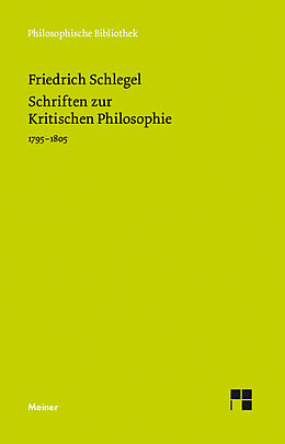 E-Book (pdf) Schriften zur Kritischen Philosophie von Friedrich Schlegel