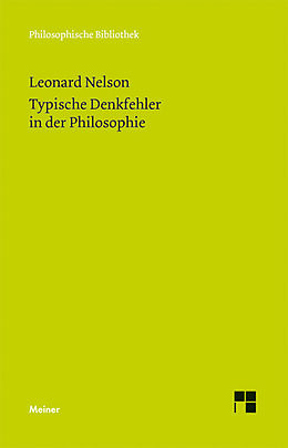 E-Book (pdf) Typische Denkfehler in der Philosophie von Leonard Nelson