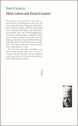 E-Book (pdf) Mein Leben mit Ernst Cassirer von Toni Cassirer