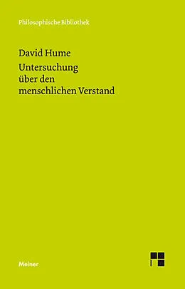 E-Book (pdf) Eine Untersuchung über den menschlichen Verstand von David Hume