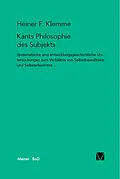 E-Book (pdf) Kants Philosophie des Subjekts von Heiner F. Klemme