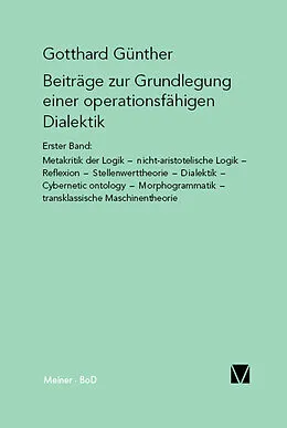E-Book (pdf) Beiträge zur Grundlegung einer operationsfähigen Dialektik (I) von Gotthard Günther