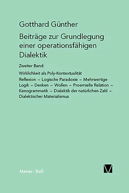 E-Book (pdf) Beiträge zur Grundlegung einer operationsfähigen Dialektik (II) von Gotthard Günther