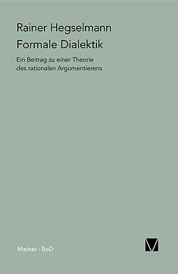 E-Book (pdf) Formale Dialektik von Rainer Hegselmann