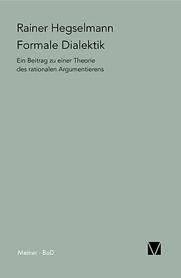 E-Book (pdf) Formale Dialektik von Rainer Hegselmann