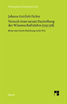 E-Book (pdf) Versuch einer neuen Darstellung der Wissenschaftslehre von Johann Gottlieb Fichte