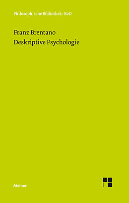 E-Book (pdf) Deskriptive Psychologie von Franz Brentano