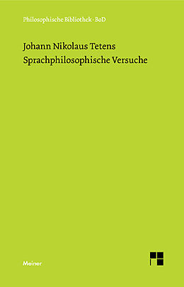 E-Book (pdf) Sprachphilosophische Versuche von Johann Nikolaus Tetens