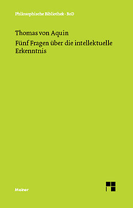 E-Book (pdf) Fünf Fragen über die intellektuelle Erkenntnis von Thomas von Aquin