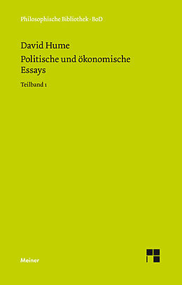 E-Book (pdf) Politische und ökonomische Essays. Teilband 1 von David Hume