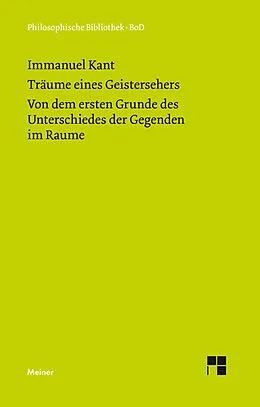 E-Book (pdf) Träume eines Geistersehers. Der Unterschied der Gegenden im Raume von Immanuel Kant