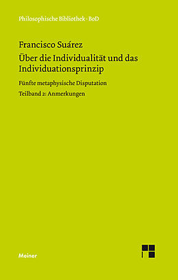 E-Book (pdf) Über die Individualität und das Individuationsprinzip II von Francisco Suarez