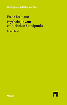 E-Book (pdf) Psychologie vom empirischen Standpunkt. Dritter Band von Franz Brentano