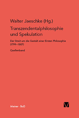E-Book (pdf) Transzendentalphilosophie und Spekulation von 